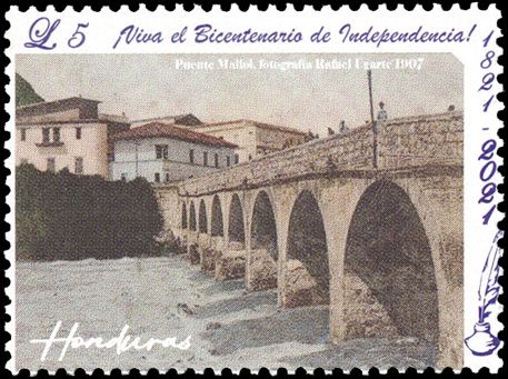 n° 327/330 - Timbre HONDURAS Poste