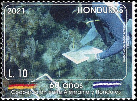 n° 331/334 - Timbre HONDURAS Poste