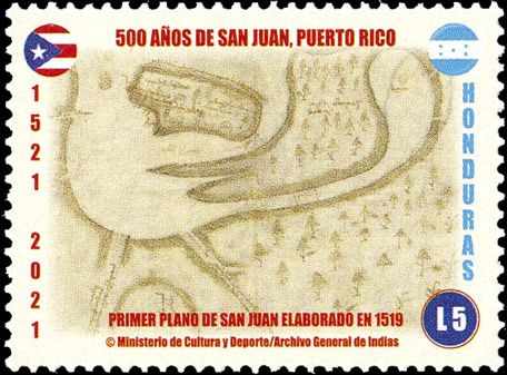 n° 335/338 - Timbre HONDURAS Poste