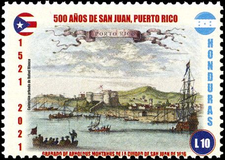 n° 335/338 - Timbre HONDURAS Poste