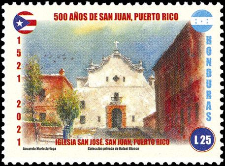 n° 335/338 - Timbre HONDURAS Poste