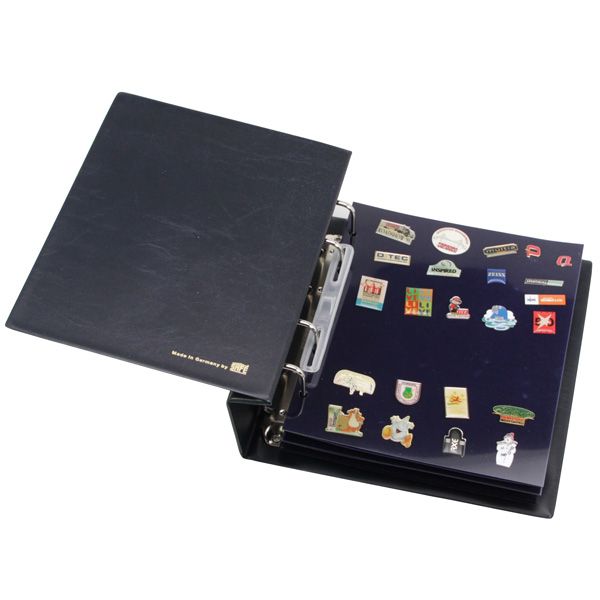 ALBUM COMPACT PIN´S AVEC FEUILLES BLEUES - SAFE®