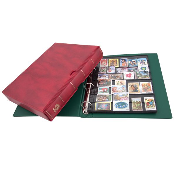 Album INITIA : étui + reliure (Classeur à anneaux pour timbres)