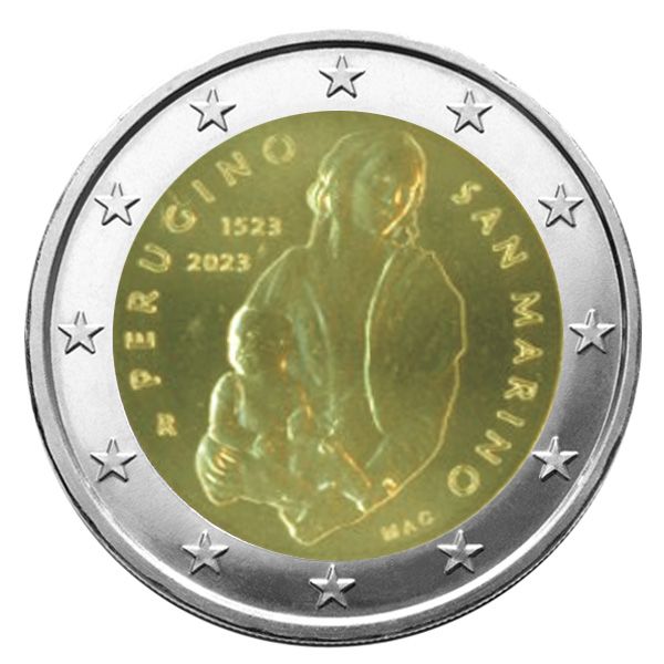 BU : 2 EURO COMMEMORATIVE 2023 : SAINT-MARIN (Le pérugin)