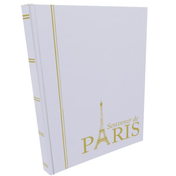 PERFECTA : Classeur fixe pour timbres Souvenir de Paris (Petit modèle-Pages Noires-16p.) Lot de 3