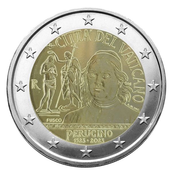 BU : 2 EURO COMMEMORATIVE 2023 : VATICAN (500 ans de la Mort de Le Pérugin)