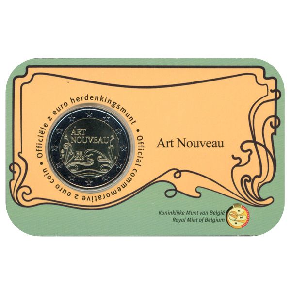 BU : 2 EURO COMMEMORATIVE 2023 COINCARD : BELGIQUE - ART NOUVEAU (Version flamande)