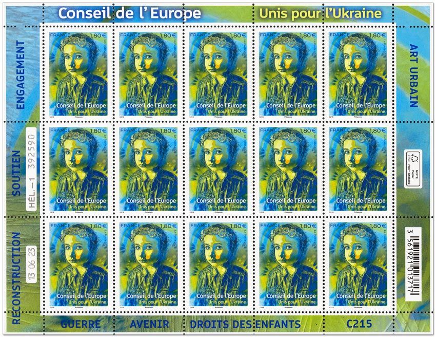 n° F6 - Timbre France Feuillets de France (Service n° 185)