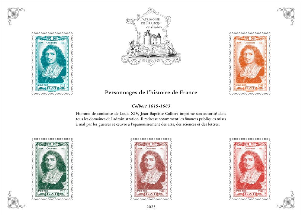 Blocs PATRIMOINE DE FRANCE EN TIMBRES (2023)