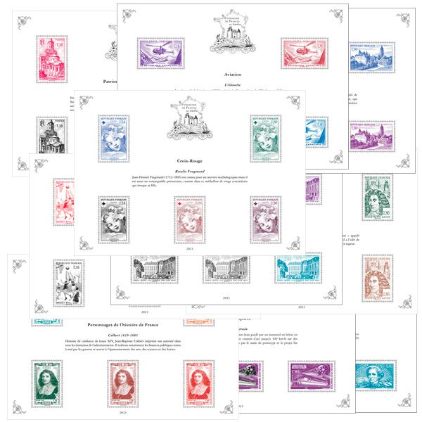 Blocs PATRIMOINE DE FRANCE EN TIMBRES (2023)