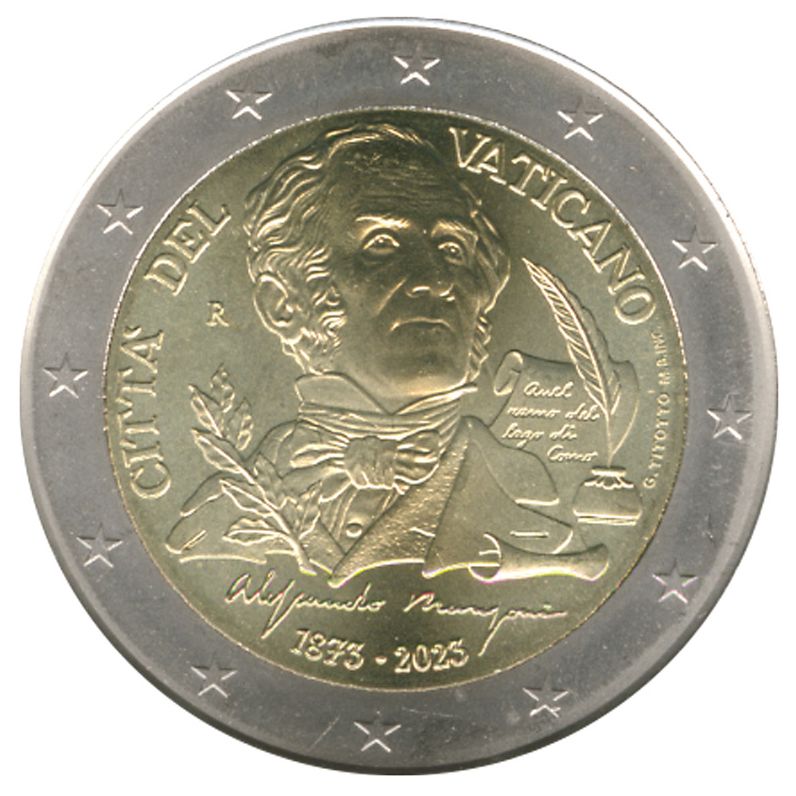 BU : 2 EURO COMMEMORATIVE 2023 : VATICAN (150 ans de la Mort d'Alessandro Manzoni)