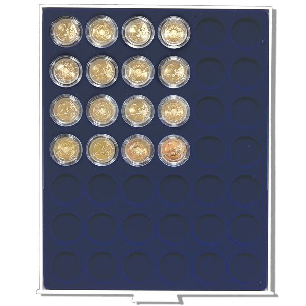 MEDAILLIER : 42 CASES RONDES (SPECIAL 2 EURO) - Bleu