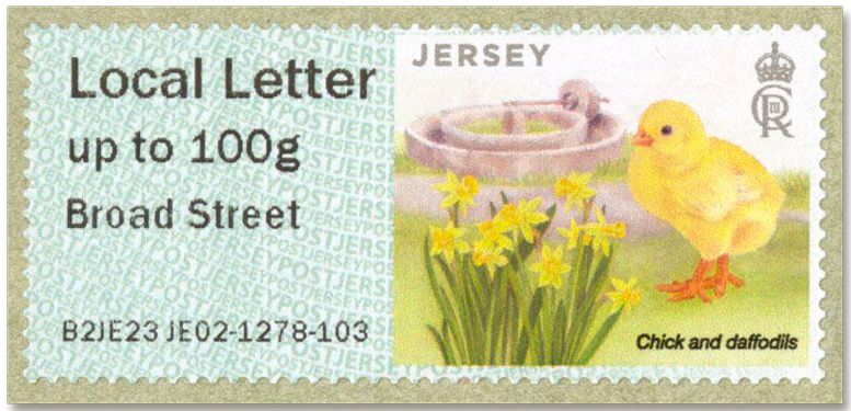 n° 71a/76a - Timbre JERSEY Timbres de distributeurs