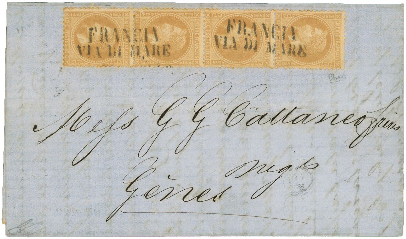 France : n°28A obl. sur lettre