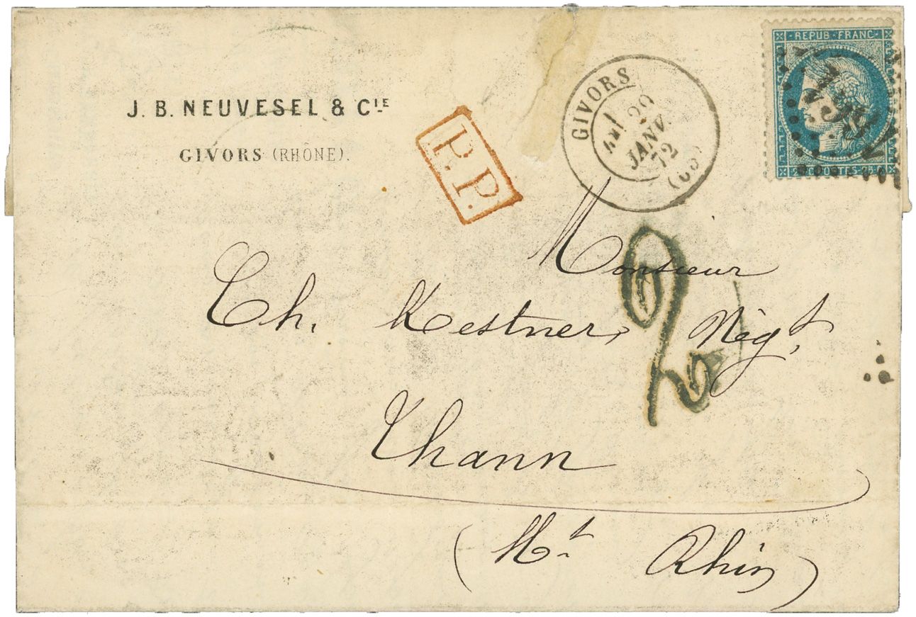 France : n°60A obl. sur lettre