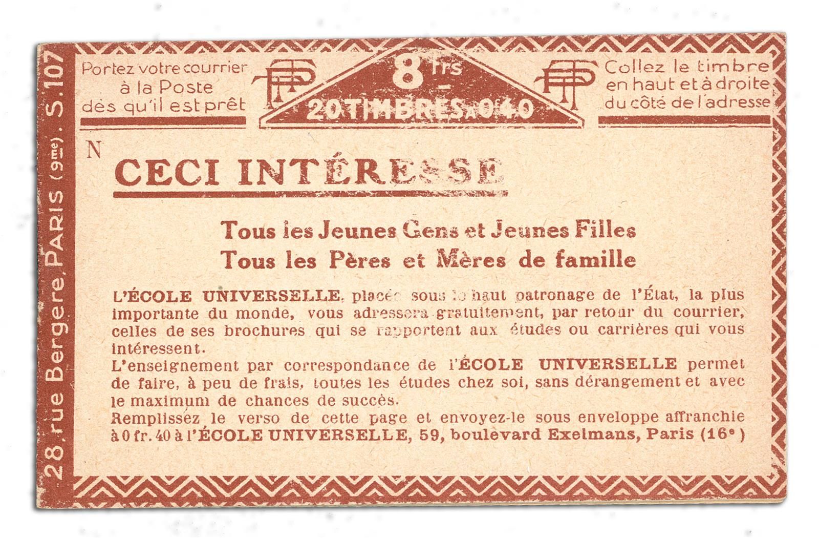 n° 194-C4** - Timbre FRANCE Carnets