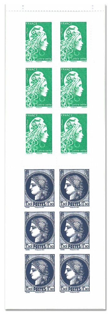 n° 1535 (n° 5834/5837) - Timbre France Carnets Divers (Marianne et l'Europe)