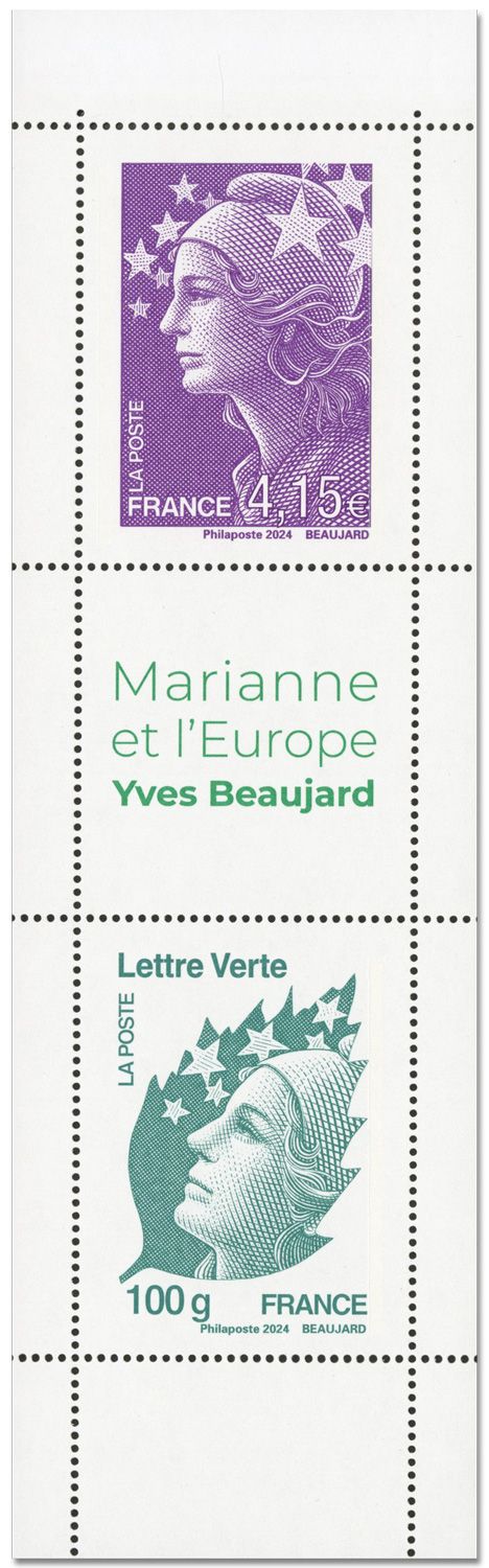 n° 1535 (n° 5834/5837) - Timbre France Carnets Divers (Marianne et l'Europe)