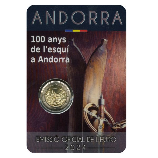 BU : 2 EURO COMMEMORATIVE 2024 : ANDORRE (100 Ans du ski à Andorre)