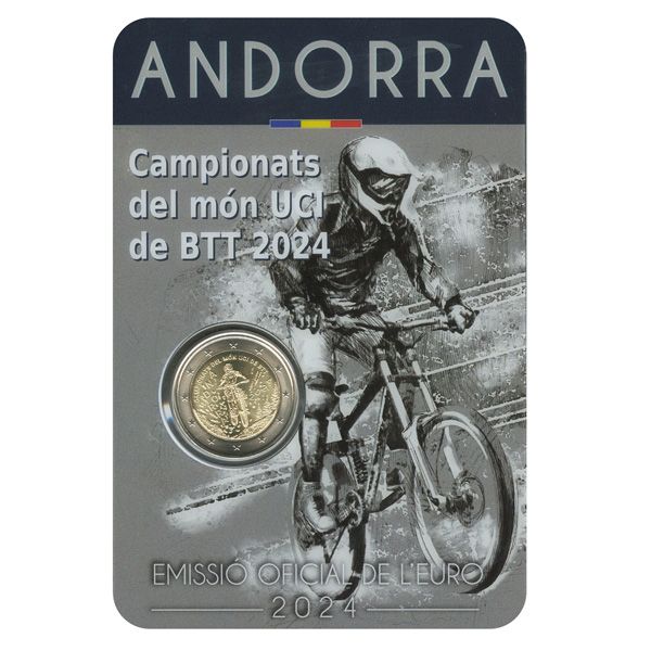 BU : 2 EURO COMMEMORATIVE 2024 : ANDORRE (Championnat du monde de VTT)