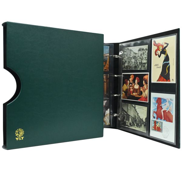 ALBUM CARTES POSTALES PREMIUM : Etui + reliure (Bleu)