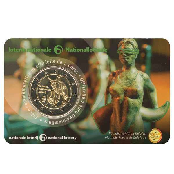 BU : 2 EURO COMMEMORATIVE 2025 COINCARD : BELGIQUE - LOTERIE NATIONALE DE BELGIQUE   (Version francophone)