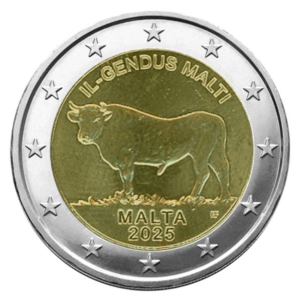 BU : 2 EURO COMMEMORATIVE 2025 : MALTE (Le Boeuf Maltais)