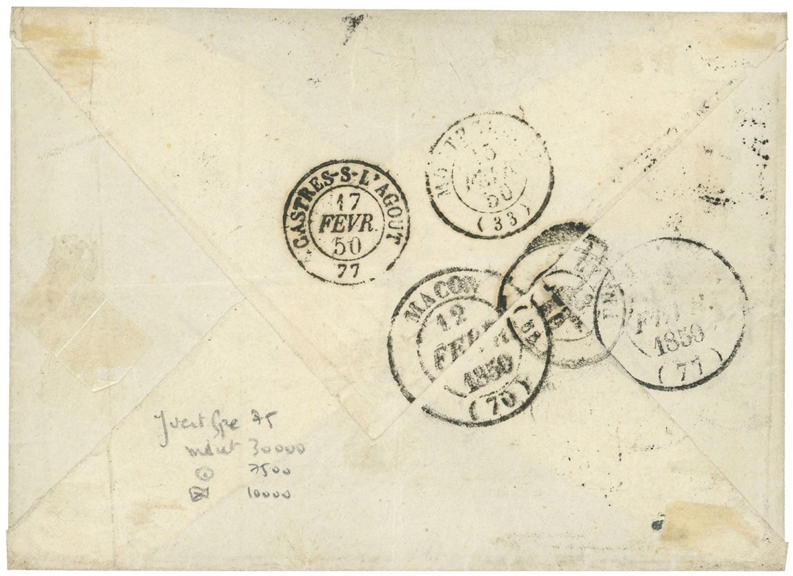 France : n° 5d obl. sur lettre