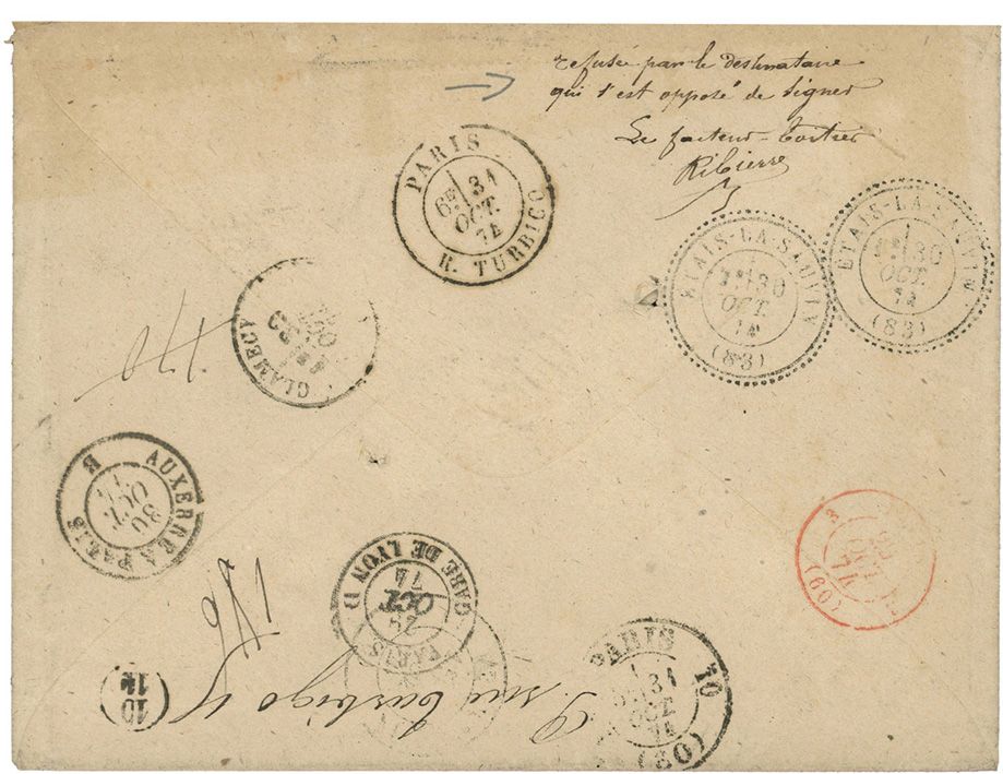 France : n° 60C obl. sur lettre