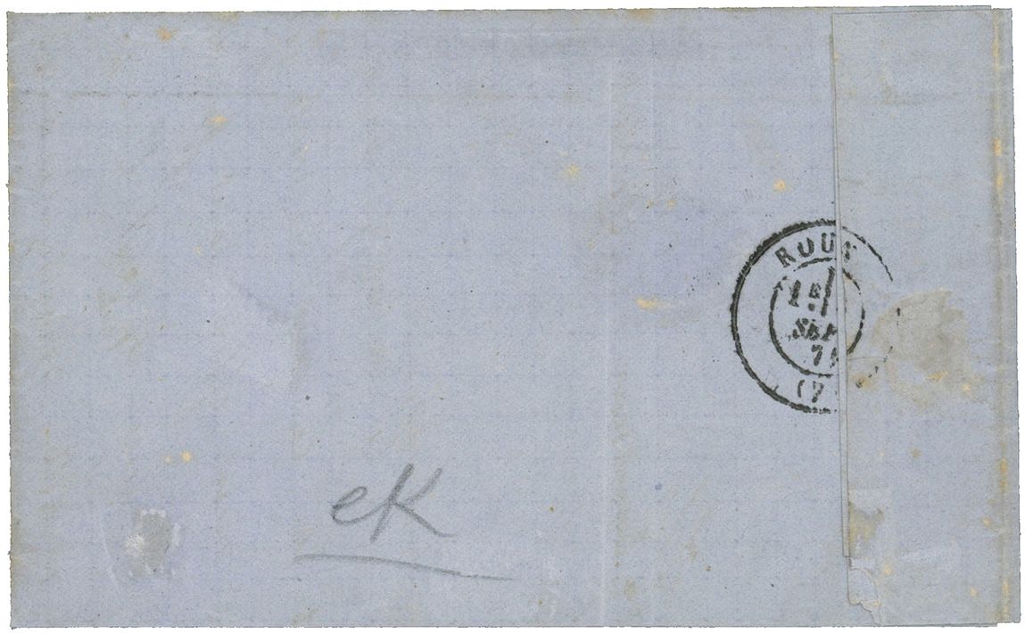France : n° 28B et n° 37 obl. sur lettre