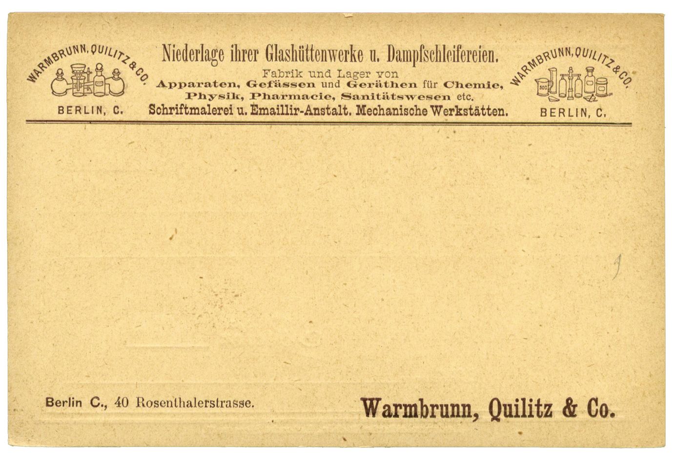 Allemagne : Poste locale BERLIN, Entier Postal 2 Pf.brun de 1885 timbré sur commande