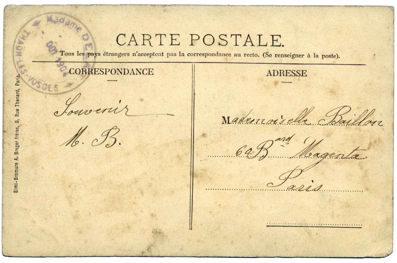 France : Thaon-Les-Vosges. Madame Delait gentleman