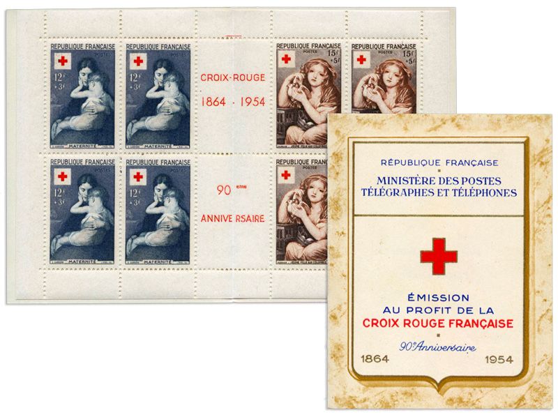 n° 2003** - Timbre FRANCE Carnets Croix-Rouge (1954)