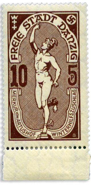 n° 230/234** - Timbre DANTZIG Poste