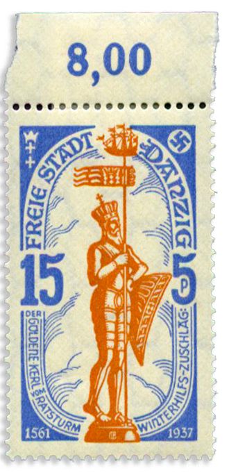 n° 230/234** - Timbre DANTZIG Poste