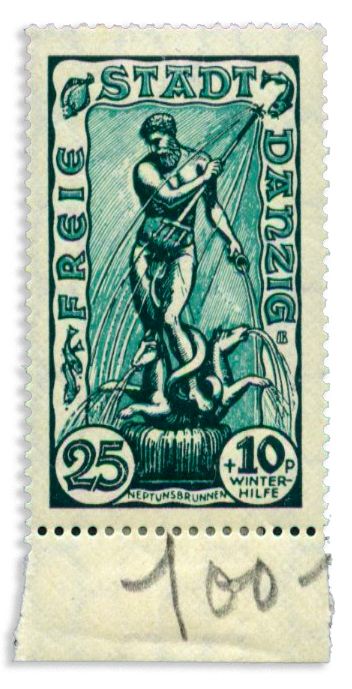 n° 230/234** - Timbre DANTZIG Poste