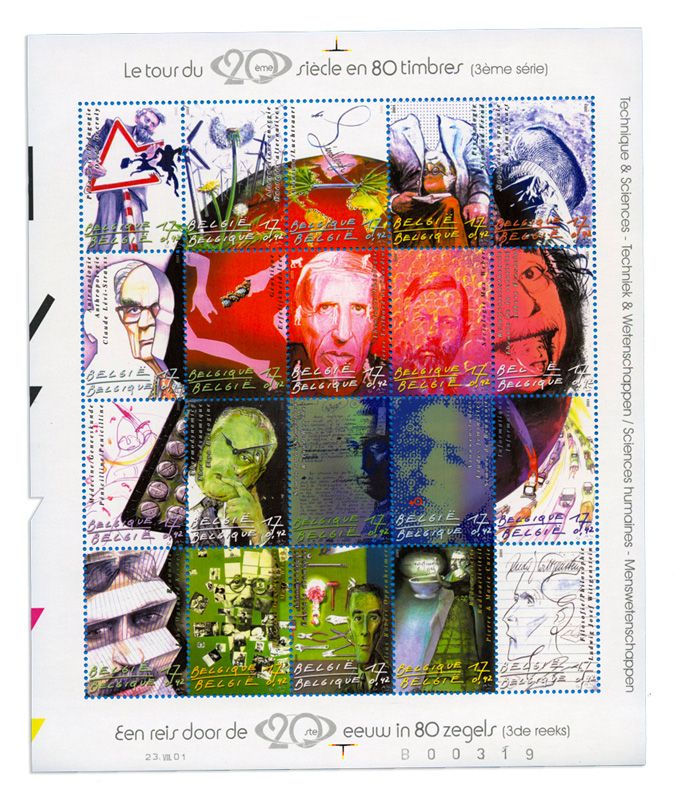 n° 2855/2874, 2940/2959, 3019/3038** - Timbre BELGIQUE Poste