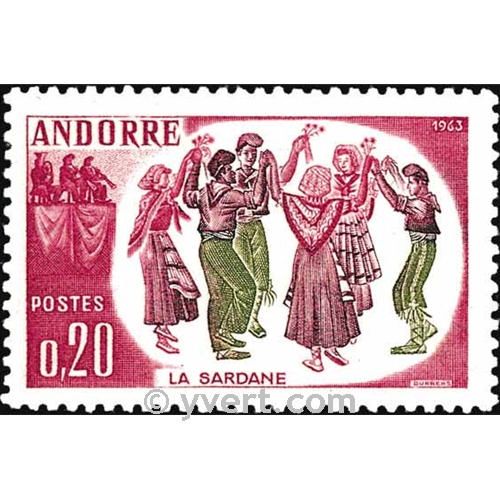 n° 166 -  Timbre Andorre Poste