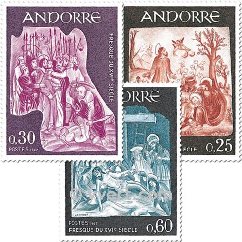 n° 184/186 -  Timbre Andorre Poste