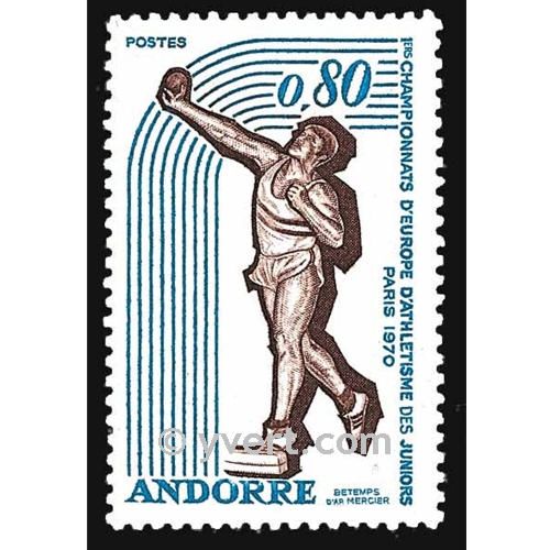 n° 205 -  Timbre Andorre Poste