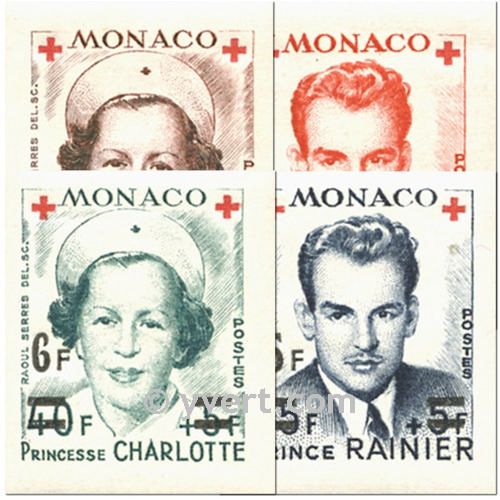 n° 379B/382B -  Timbre Monaco Poste