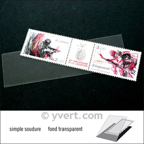 Pochettes simple soudure - Lxh:102x26mm (Fond transparent)