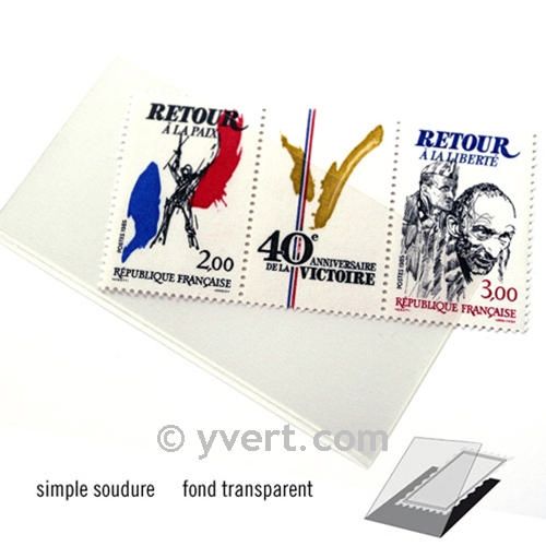 Pochettes simple soudure - Lxh:80x40mm (Fond transparent)