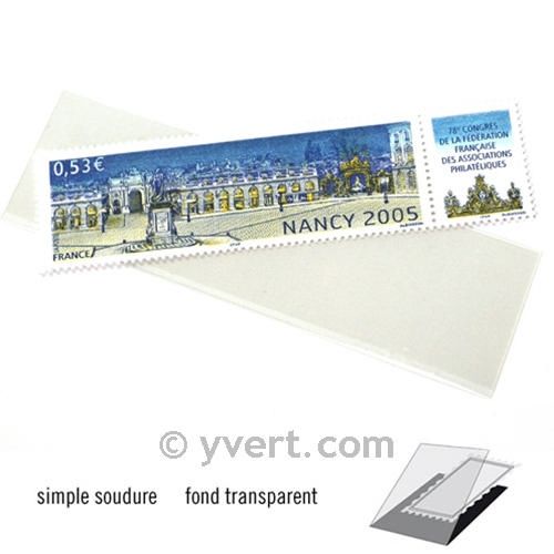 Pochettes simple soudure - Lxh:102x27mm (Fond transparent)