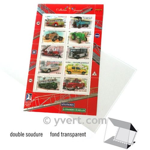 Pochettes double soudure - Lxh:108x183mm (Fond transparent)