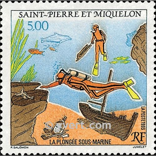 n° 574 -  Timbre Saint-Pierre et Miquelon Poste