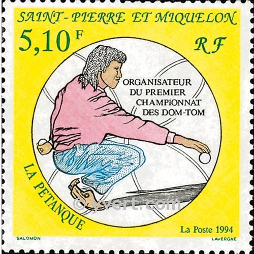 n° 593 -  Timbre Saint-Pierre et Miquelon Poste