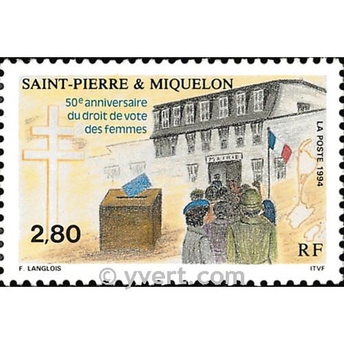 n° 597 -  Timbre Saint-Pierre et Miquelon Poste