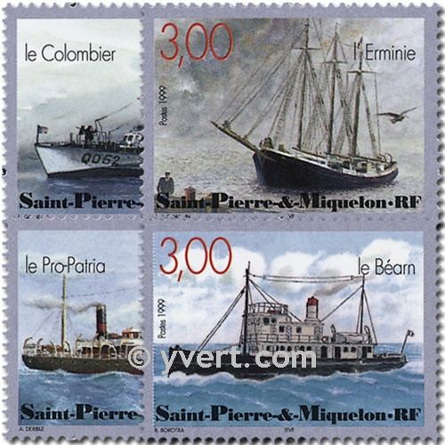 n° 696/699 (BF 7) -  Timbre Saint-Pierre et Miquelon Poste