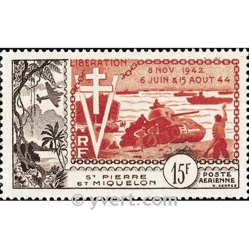 n° 22 -  Timbre Saint-Pierre et Miquelon Poste aérienne